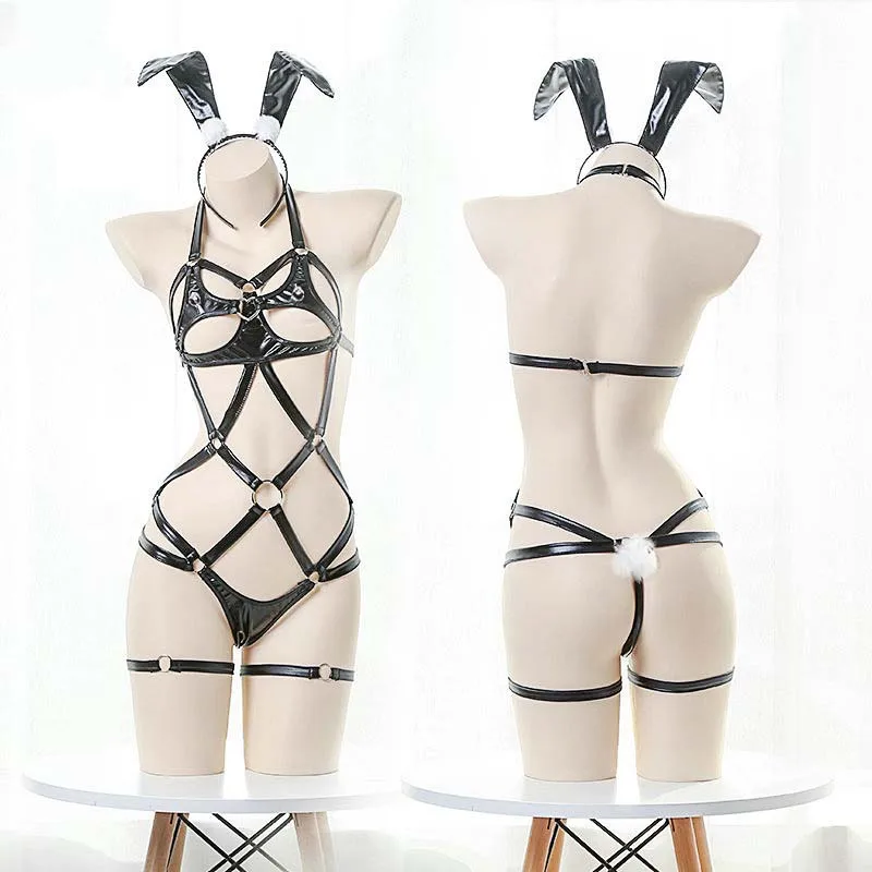Christmas Bunny Girl Jumpsuit Costume Nightclub Themed Role-Play Outfit for Party Halloween Cosplay Women's Sexy Animal Suit - Image 3