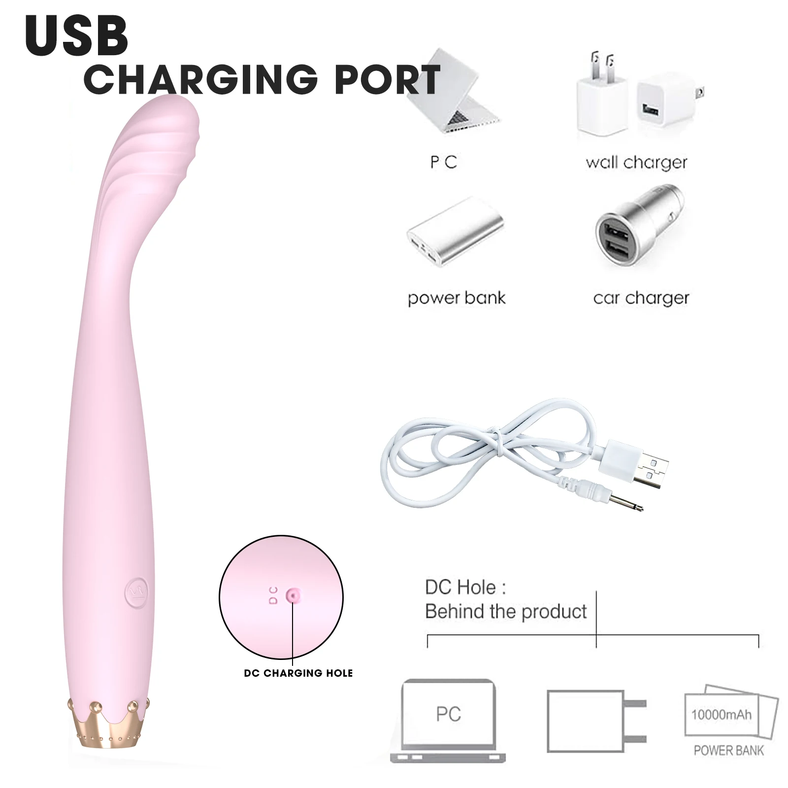 G Spot Vibrator Soft Crown Design Dildo Flexible Clitoral Stimulator 10 Vibration Nipple Vagina Massager Adult Sex Toy for Women - Image 5