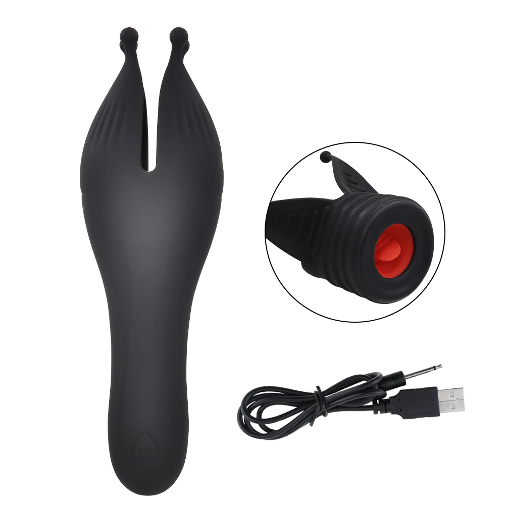 Powerful Vibrating Tongue Licking Vibrator Male Glan Massager Delay Stamina Trainer Oral Sex Climax Masturbation Sex Toy for Men - Image 7