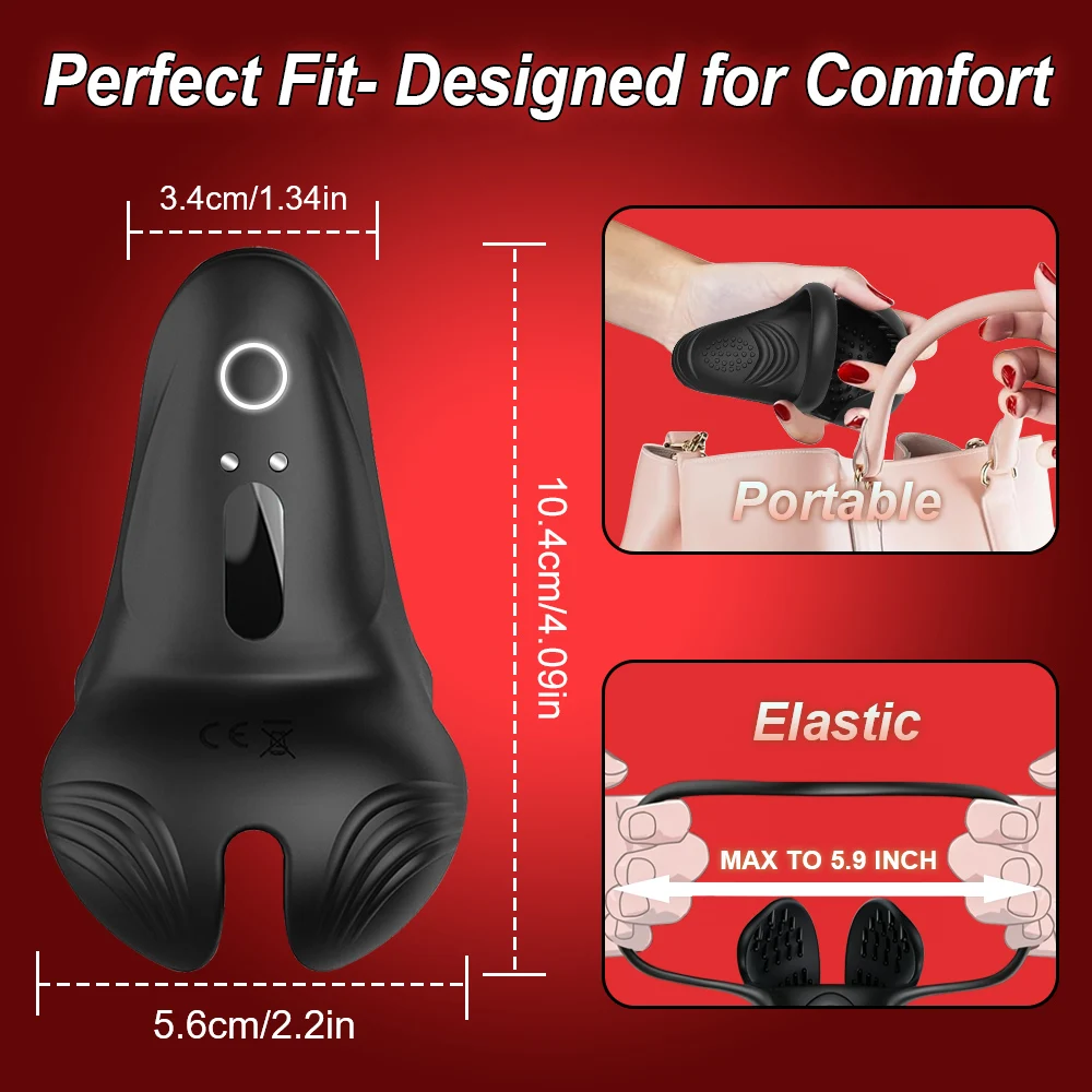 Penis Ring Vibrator For Men Delay Ejaculation Testicle Stimulator Vibrating Cock Ring Adult Sex Toys Male Penisring Massage - Image 3