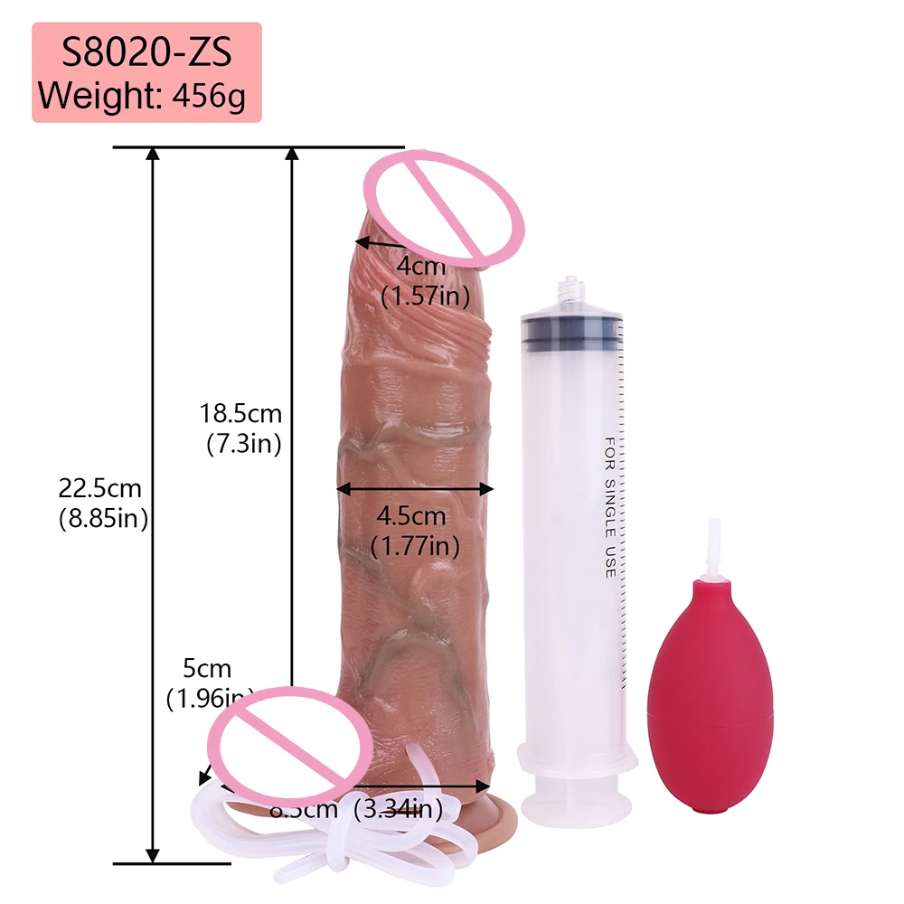 Deep Veins Ultra Squirting Dildo Silicone Skin Touch Long Ejaculating Butt Plug For Men Women G-Spot Stimulate 18+ Sex Toys - Image 2