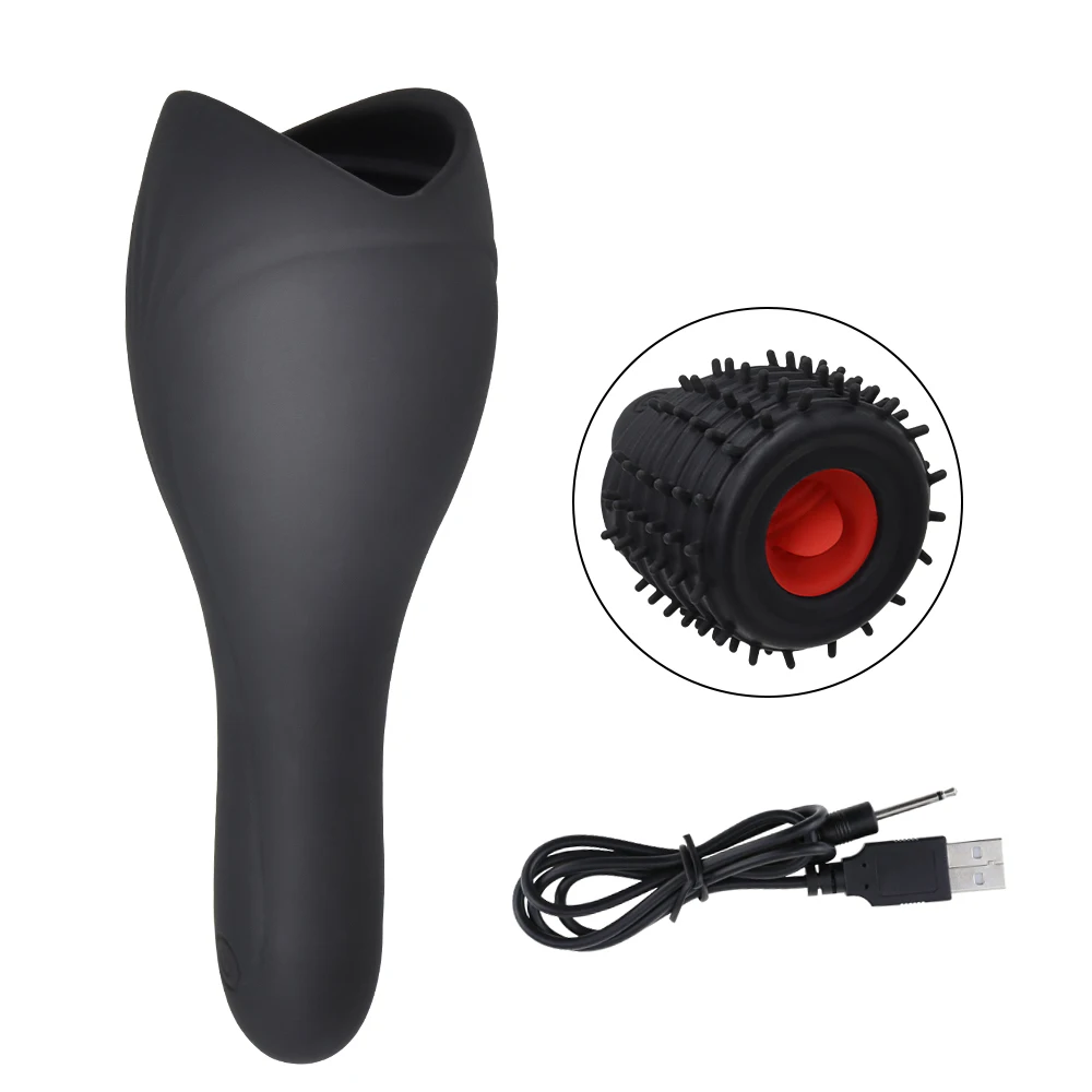 Powerful Vibrating Tongue Licking Vibrator Male Glan Massager Delay Stamina Trainer Oral Sex Climax Masturbation Sex Toy for Men - Image 8