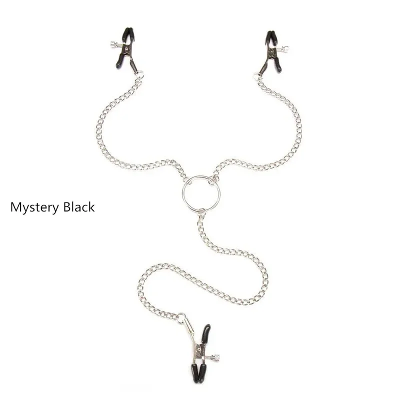 Adjustable Y-shaped Nipple Clitoris Nipple Clamp with Stainless Steel Metal Chain BDSM Flirting Breast-fed Sex Toy Stainless - Image 4