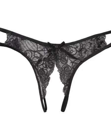 Plus Size Lace Transparent G-string Open Crotch Thong Sexy Women's Erotic Underwear Feminine Lingerie for Adult Sizes