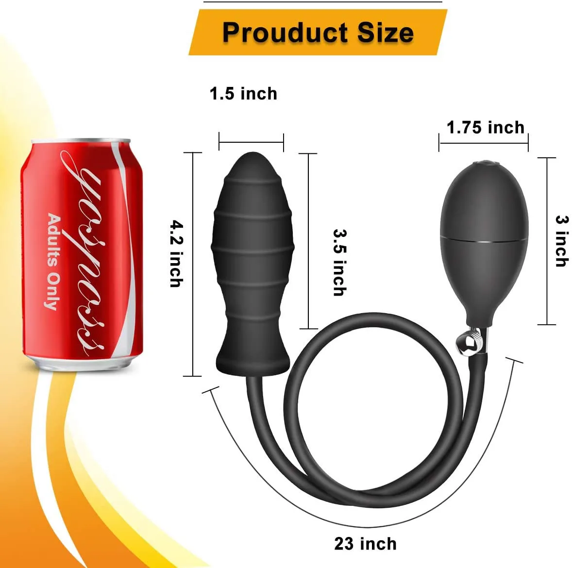 Inflatable Anal Plug with Metal Ball Extra Large Prostate Massager G-Spot Stimulator for Men & Women Premium Comfort Dilator - Image 8