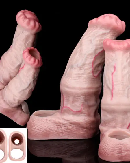 Adult Men 18+ Penis Sleeve Realistic насадка на член Cock Ring Hollow Dildo Male Dick Extend&Enlarge Sex Toys