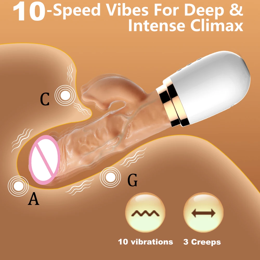 Remote Control Thrusting Dildo Vibrator Roll Bead 10 Modes G Spot Clitoral Anal Stimulation Sex Toys for Women Rabbit Vibrators - Image 2