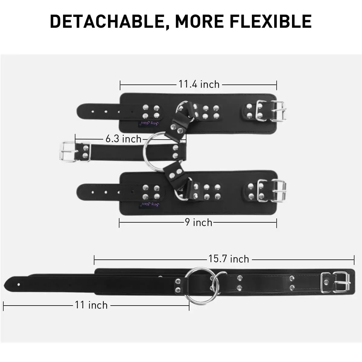 Neck to Wrist Restraints Kit with Nipple Clamps Gag Sex Toys for Women Adjustable Back Handcuffs Collar Bondage SM Sex Game Toys - Image 2